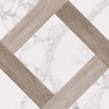 Golden Tile Marmo Wood Grate Белый 4V0880 400X400
