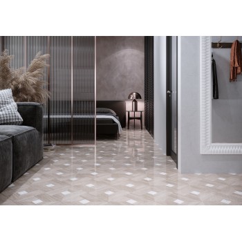 Golden Tile Marmo Wood Grate Белый 4V0880 400X400