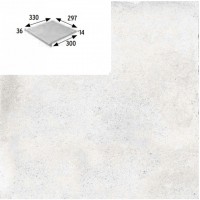 Ступень прямая с капиносом Gres Aragon Urban Blanco Peldano Redondo 970031 330x297