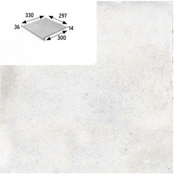 Ступень прямая с капиносом Gres Aragon Urban Blanco Peldano Redondo 970031 330x297