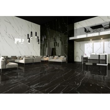 Плитка La Fabbrica 087129 Marmi Nero Belvedere POL RECT 1200x600