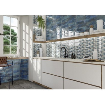 Плитка Mainzu Bellagio Escama Blu Decor 300x100