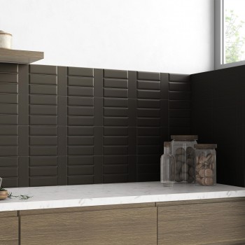 Плитка Mayolica Velvet Black Mate 150x50x8