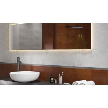 Opoczno Quantum Light Grey Structure Satin 750X250