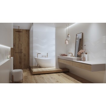Opoczno Coffee Foam White Structure Micro 1198X398