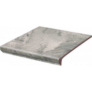 Сходинка пряма з капіносом Paradyz Mattone Pietra Grafit Kapinos Stopnica Prosta 330x300