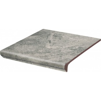 Сходинка пряма з капіносом Paradyz Mattone Pietra Grafit Kapinos Stopnica Prosta 330x300
