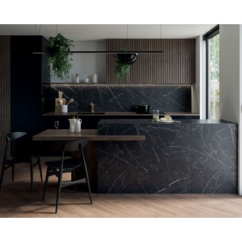Paradyz Artstone Black Szkl Rect Mat 598X598