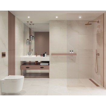 Paradyz Elegantstone Bianco Szkl Rect Lap 598X598
