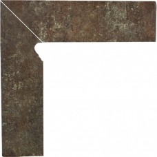 Paradyz Ilario Brown Cokol Dwuelementowy Schodowy Lewy 8.1X30