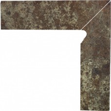 Paradyz Ilario Brown Cokol Dwuelementowy Schodowy Prawy 8.1X30
