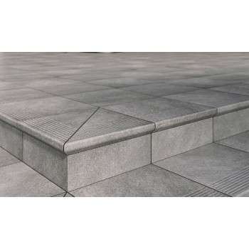 Ступень прямая с капиносом Paradyz Mattone Sabbia Grafit KaPиnos Stopnica Prosta 330x300