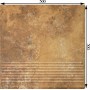 Ступень прямая Paradyz Arteon Ochra Stopnica Prosta 300x300