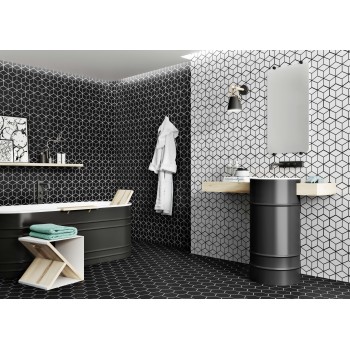 Плитка Realonda Rhombus Black 265x510x10