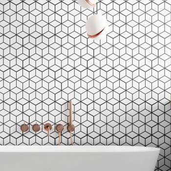 Плитка Realonda Rhombus Black 265x510x10