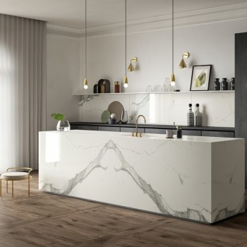Плитка Sapienstone Calacatta Statuario 4D Cashmere (SSC3216507G) 3200x1600