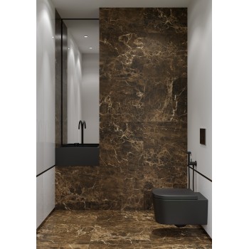 Плитка Зевс Керамика ZRXFM6BR Fiera Del Marmo Dark Emperador 600x600