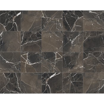 Плитка Зевс Керамика ZRXFM9BR Fiera Del Marmo Pulpis Black 600x600