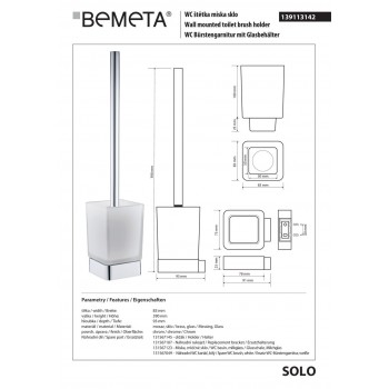 Туалетна щітка Bemeta Solo 139113142