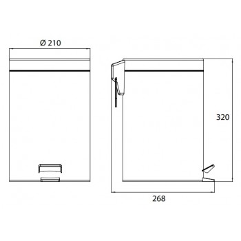 Ведро для мусора Emco System 3553 133 00 (5л.)