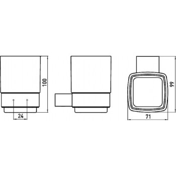 Склянка для зубних щіток Emco Loft 0520 001 00