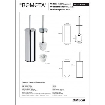 Туалетна щітка Bemeta Neo 102313056