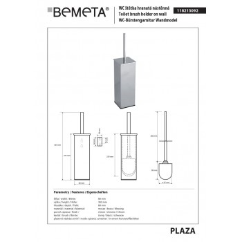 Туалетна щітка Bemeta Plaza 118213092