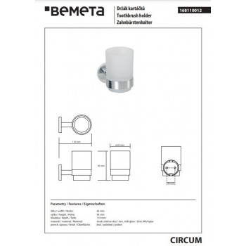 Стакан з тримачем Circum 168110012 Bemeta