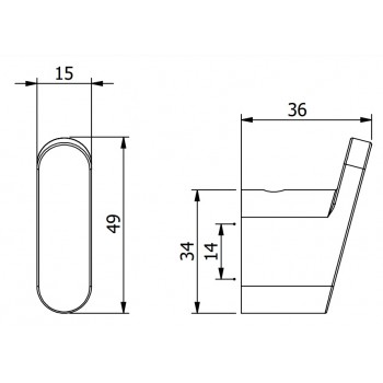 Гачок для рушників Langberger Slim,Elegance 2133031A