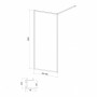Душевая кабина WALK-IN Cersanit LARGA 90х200, профиль черный