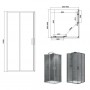 Devit FEN2140B ART 2.0 Кабіна душова 900*900 без скло прозоре