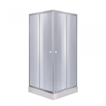 Душевая кабина Lidz Wawel SC80x80.SAT.LOW.GR, стекло тон. 4 мм + Lidz Душевой поддон KAPIELKA ST80x80х14