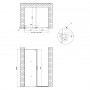 Душова перегородка Qtap Walk-In Glide CRM2012.C8 120х190 см, скло Clear 8 мм, покриття CalcLess