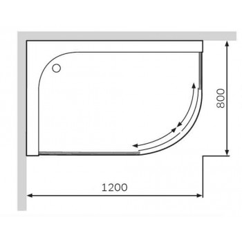 Am Pm Bliss W56T-302L120W Душовий піддон 120x80
