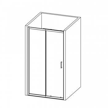 Душевая дверь в нишу Qtap Taurus CRM2013-14.C6 130-140x185 см, стекло Clear 6 мм, покрытие CalcLess