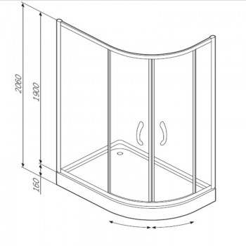 Am Pm Bliss W56G-302U120CM Душова кабіна 120x80