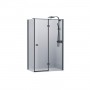 DEVIT FEN2110BR UP Кабіна душова, квадратна,права, розпашна, колір - чорний матовий, 90х90, без піддона, скло прозоре