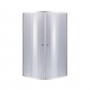 Lidz Latwa SC90x90.SAT.MID.GR Душевая кабина полукруглая, стекло тон. 4 мм + Lidz Душевой поддон KAPIELKA ST90x90x26, с панелью