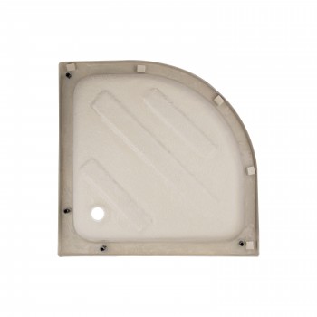 Lidz Latwa SC90x90.SAT.MID.GR Душевая кабина полукруглая, стекло тон. 4 мм + Lidz Душевой поддон KAPIELKA ST90x90x26, с панелью