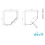 Душова кабіна Devit COMFORT FEN0123 (90 х 90 см.) прозоре скло
