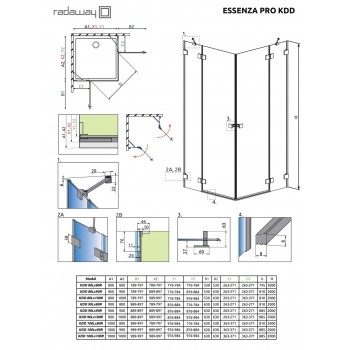 Душова кабіна Radaway Essenza Pro Black 10096090-54-01R 90 см. R (половина)