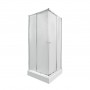Набор Qtap душевая кабина Presto CRM1088SP5 Pear 1970x800x800 мм + поддон Tern 308812C 80x80x12 см с сифоном