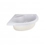 Душова кабіна Latwa SC90x90.SAT.HIGH.FR полукругла, скло Frost 4 мм + Душовий піддон KAPIELKA ST90x90x41, з панеллю Lidz