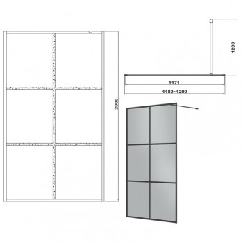 Devit FEN3240B ART Душове огородження 120