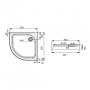 Devit FTR2162 UNIVERSAL душевой поддон акриловый 1/4 круга, 90х90