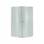 Душова кабіна Latwa SC80x80.SAT.HIGH.FR полукругла, скло Frost 4 мм + Душовий піддон KAPIELKA ST80x80x41, з панеллю Lidz