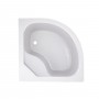Душова кабіна Latwa SC80x80.SAT.HIGH.FR полукругла, скло Frost 4 мм + Душовий піддон KAPIELKA ST80x80x41, з панеллю Lidz