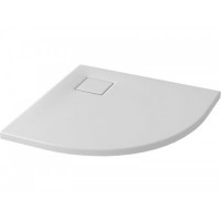 СЕТ B448 душевой полукруглый поддон Cersanit TAKO SLIM 80x4 белый матовый + сифон
