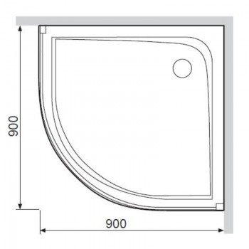 Am Pm Joy W95T-301-090W Душовий піддон 90x90