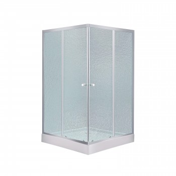 Набор Lidz душевая кабина Wawel SC90x90.SAT.LOW.FR, стекло Frost 4 мм + поддон Mazur
